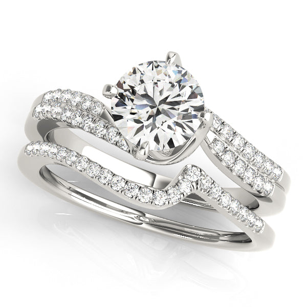 Bypass Double Row Engagement Ring