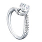 Bypass Double Row Engagement Ring