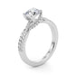 Twisted Hidden Halo Engagement Ring