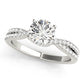 Twisted Hidden Halo Engagement Ring