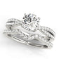 Twisted Hidden Halo Engagement Ring