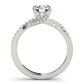 Twisted Hidden Halo Engagement Ring
