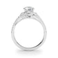 Multirow Split Shank Halo Engagement Ring