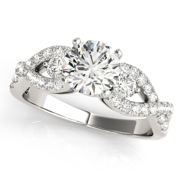Twisting 3-Stone Engagement Ring