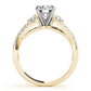 Twisting 3-Stone Engagement Ring