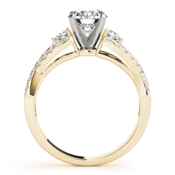 Twisting 3-Stone Engagement Ring