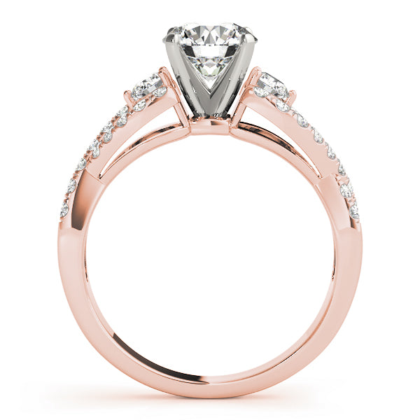 Twisting 3-Stone Engagement Ring