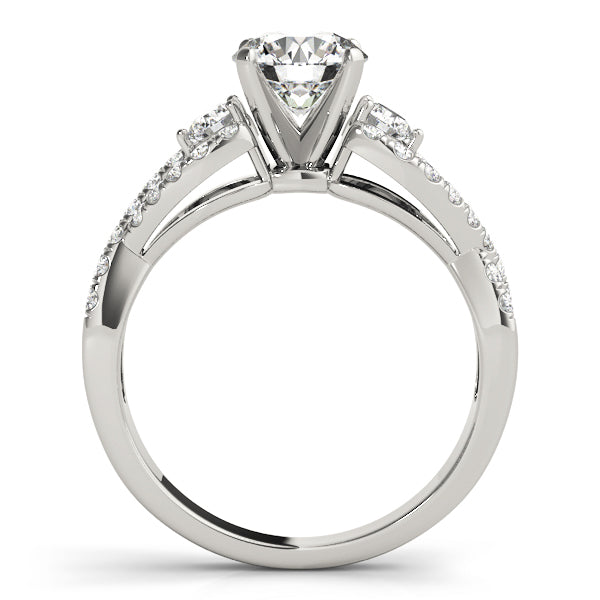 Twisting 3-Stone Engagement Ring