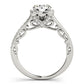 Vintage Prong Milgrain Hidden Halo Engagement Ring