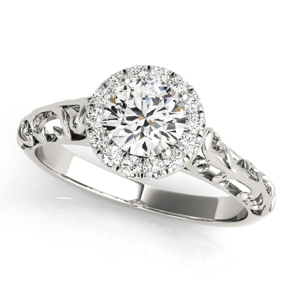 Vintage Filigree Halo Engagement Rings