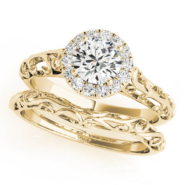 Vintage Filigree Halo Engagement Rings