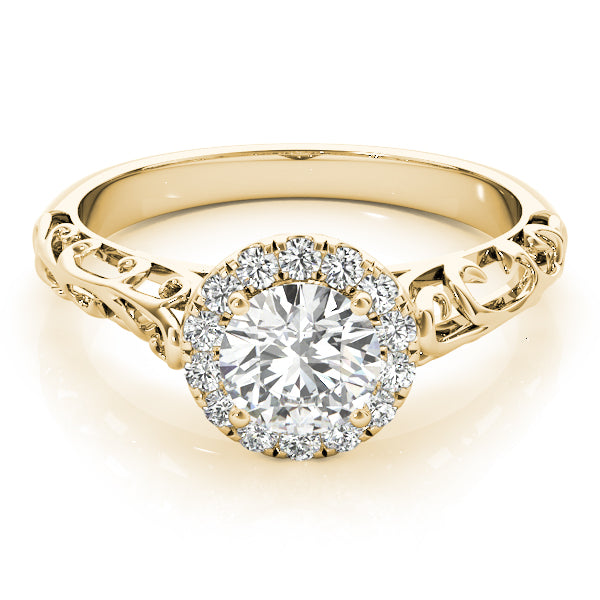 Vintage Filigree Halo Engagement Rings