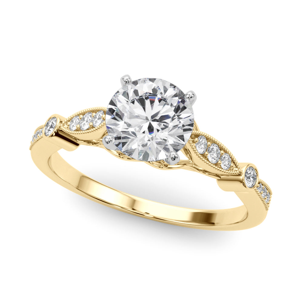 Vintage Inspired Milgrain Edge Engagement Ring