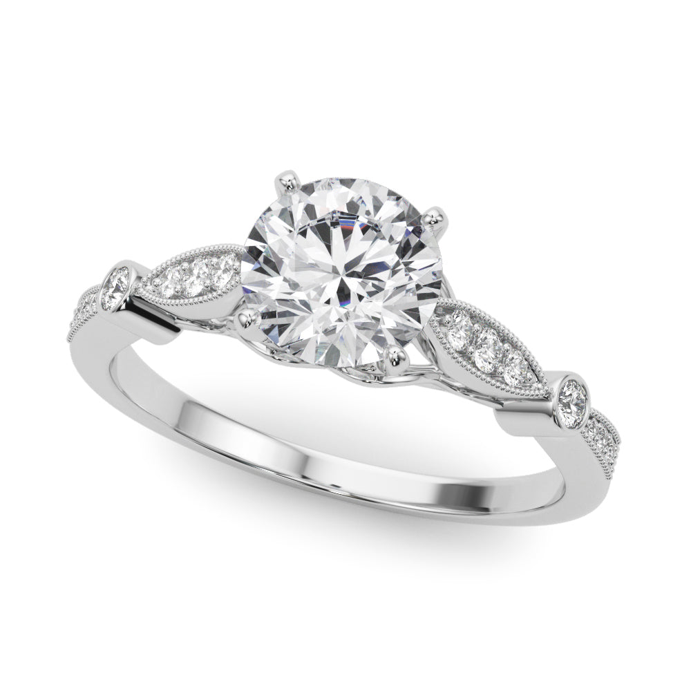 Vintage Inspired Milgrain Edge Engagement Ring