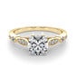 Vintage Inspired Milgrain Edge Engagement Ring