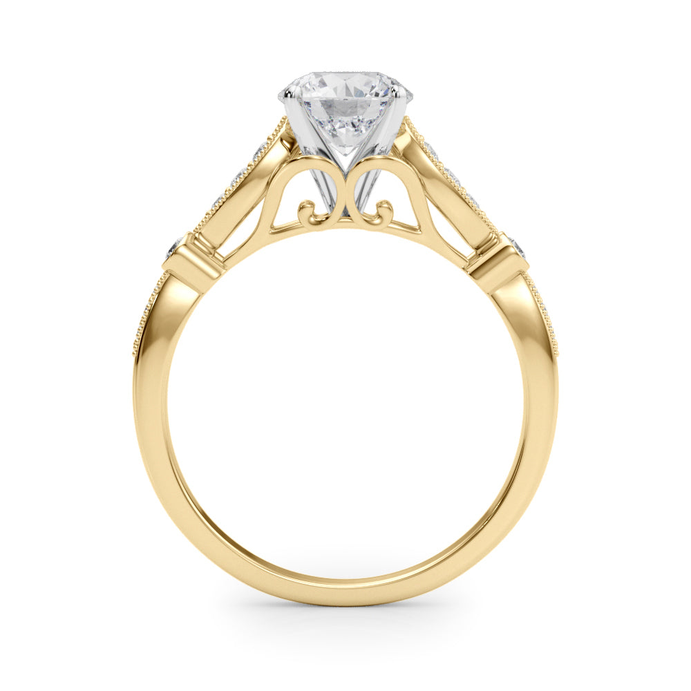 Vintage Inspired Milgrain Edge Engagement Ring