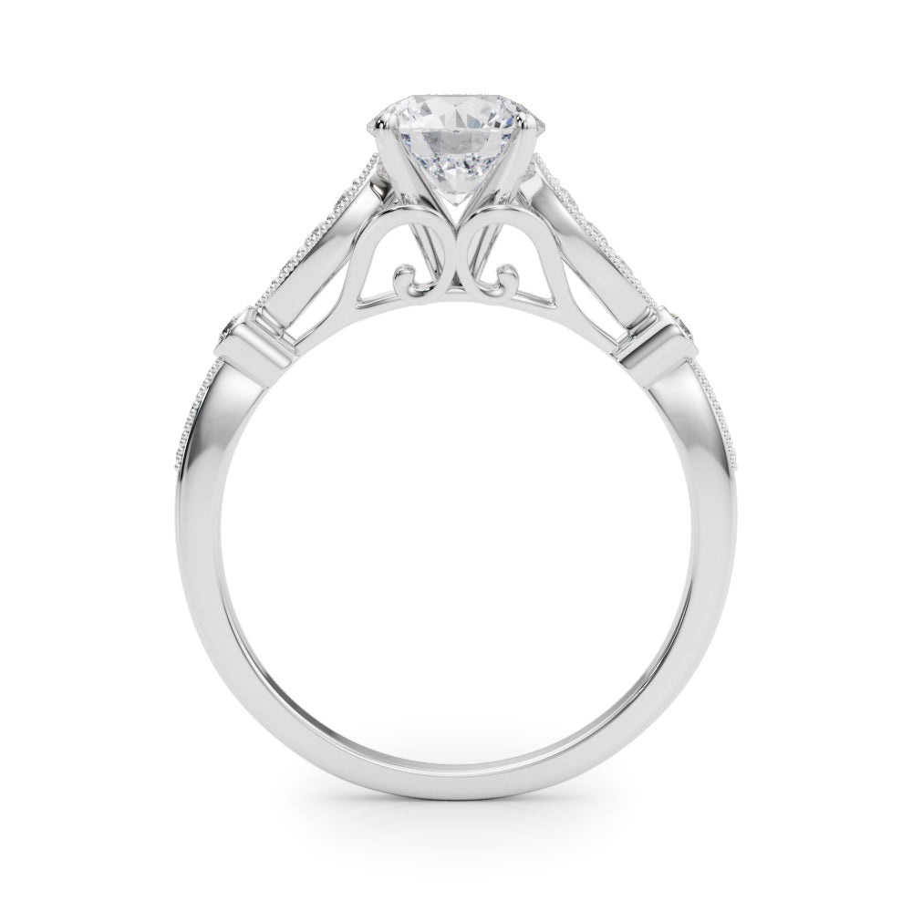 Vintage Inspired Milgrain Edge Engagement Ring