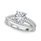 Bypass Split Shank Engagement Ring