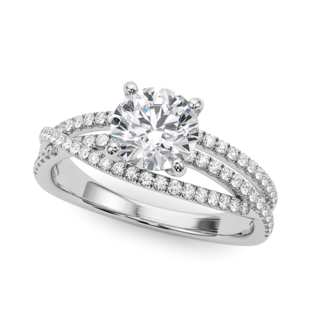 Bypass Split Shank Engagement Ring