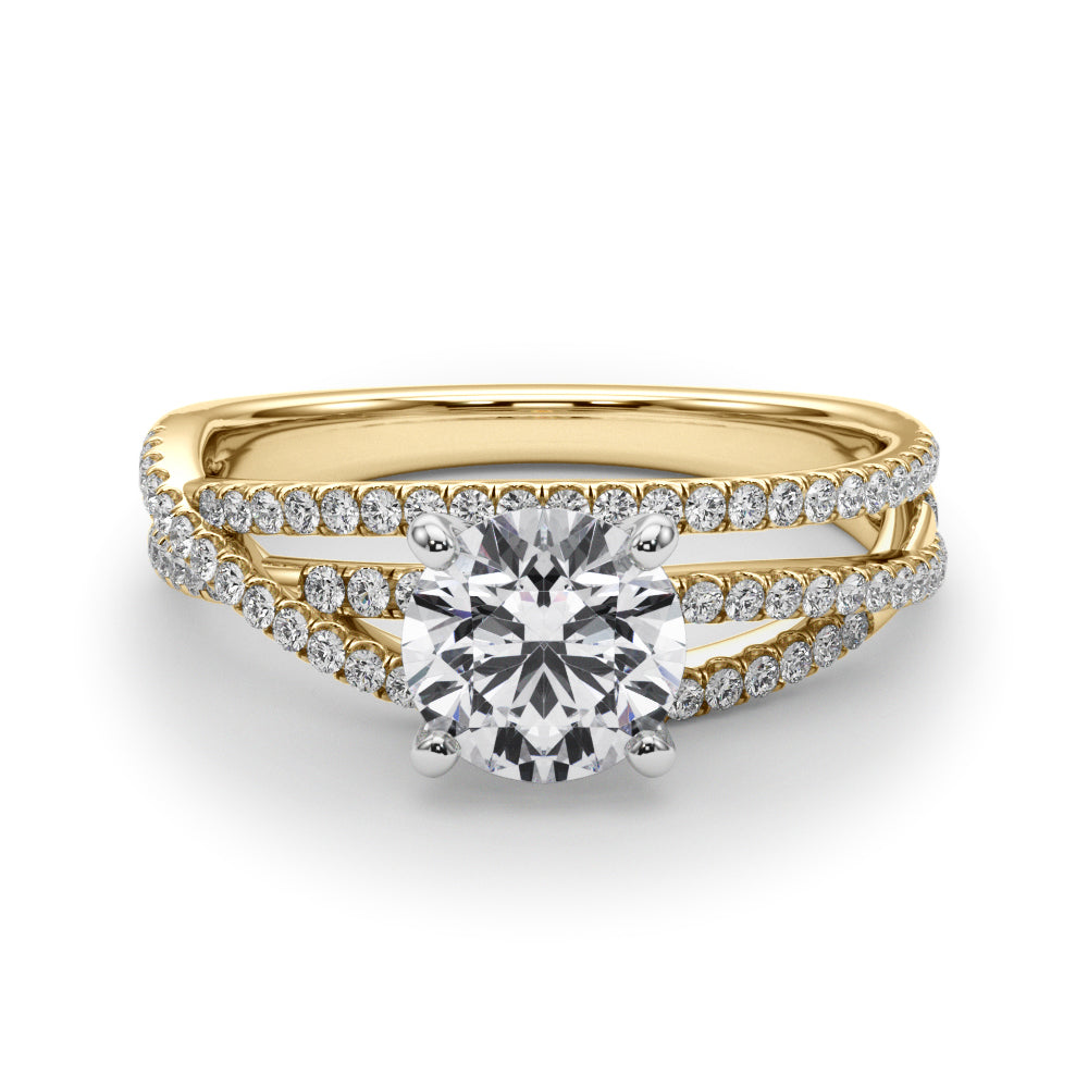 Bypass Split Shank Engagement Ring