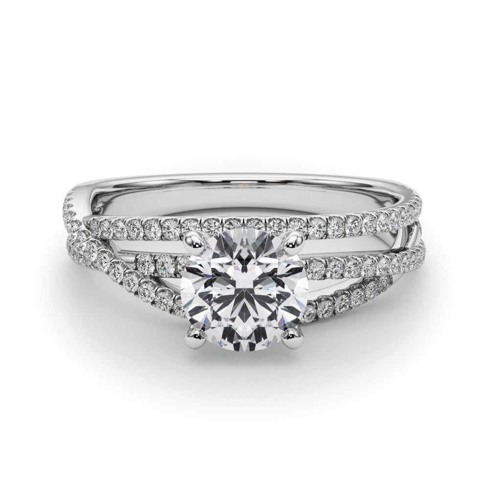 Bypass Split Shank Engagement Ring