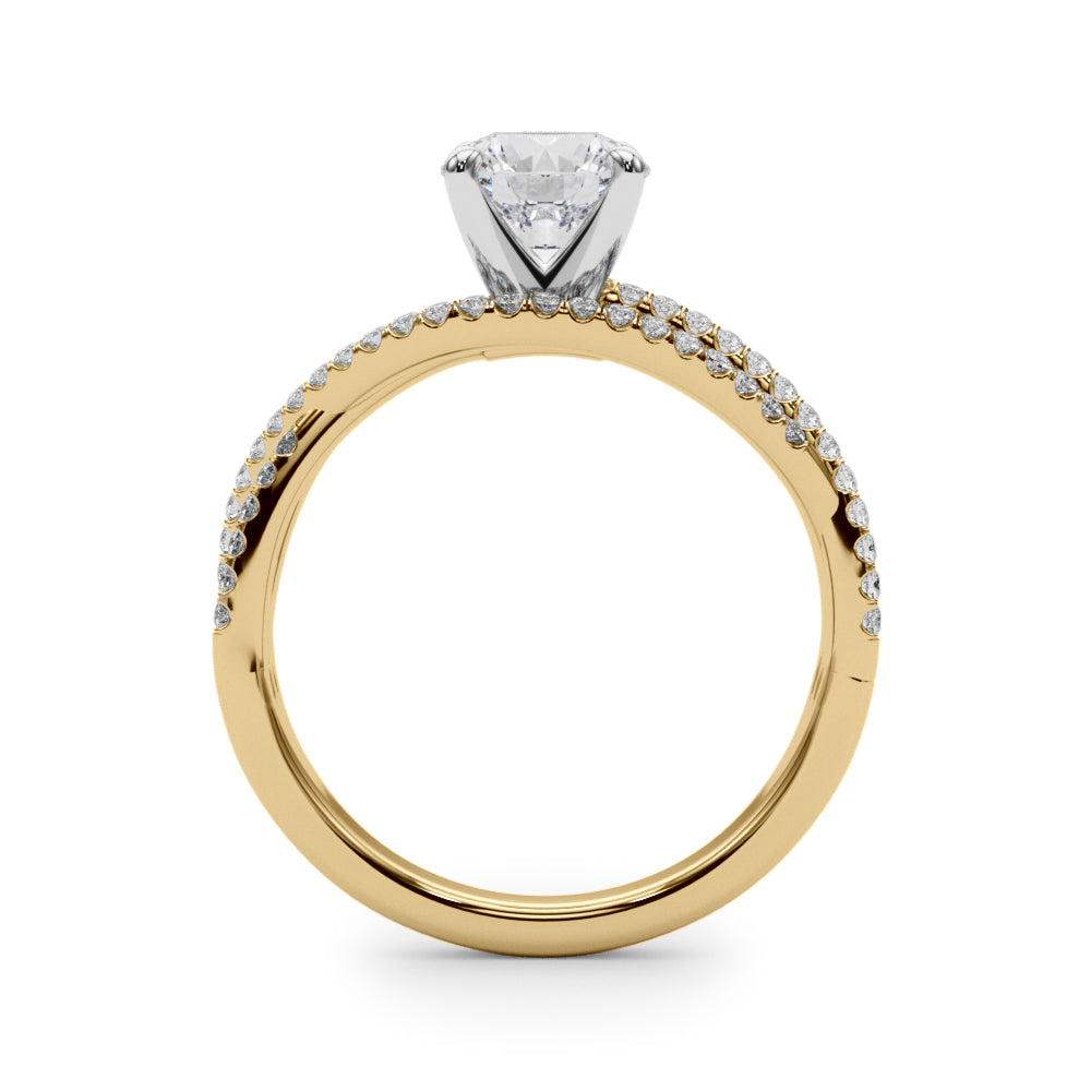 Bypass Split Shank Engagement Ring