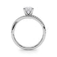 Bypass Split Shank Engagement Ring