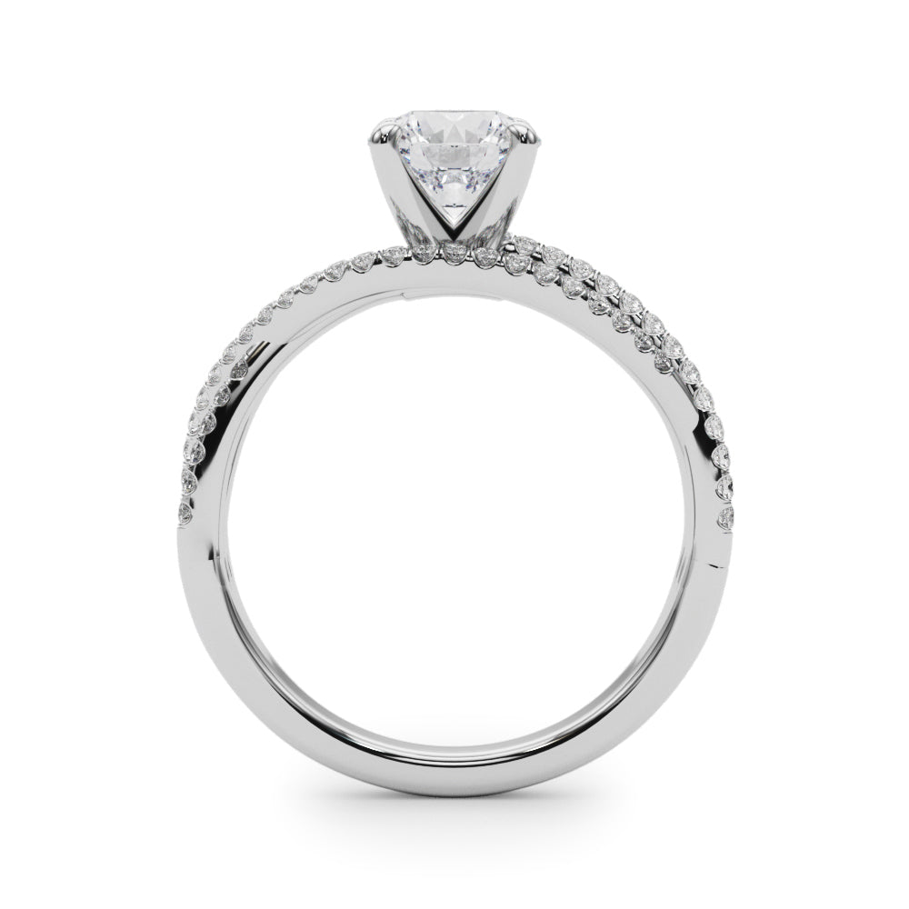 Bypass Split Shank Engagement Ring