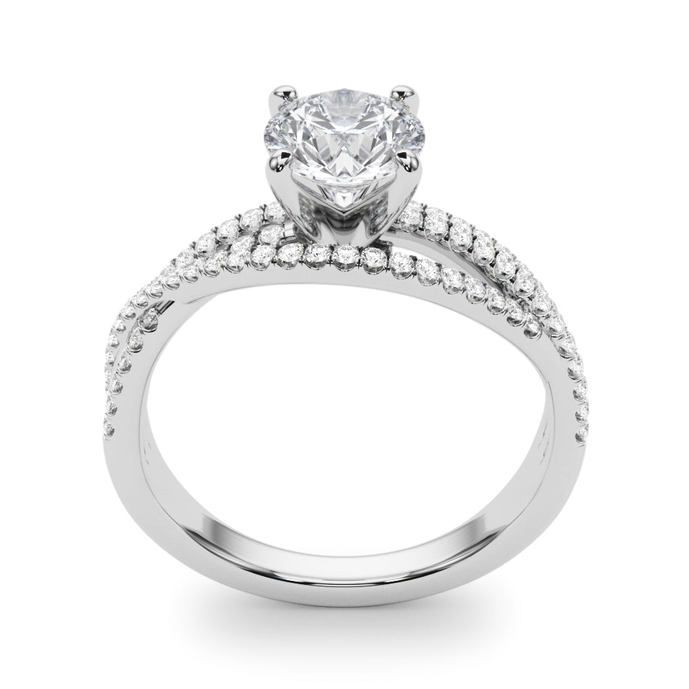 Bypass Split Shank Engagement Ring