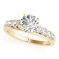 U-Prong Single Row Round Engagement Ring