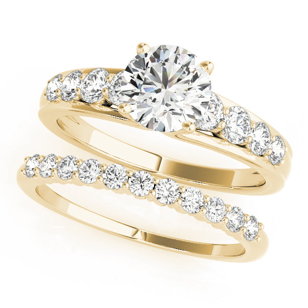 U-Prong Single Row Round Engagement Ring