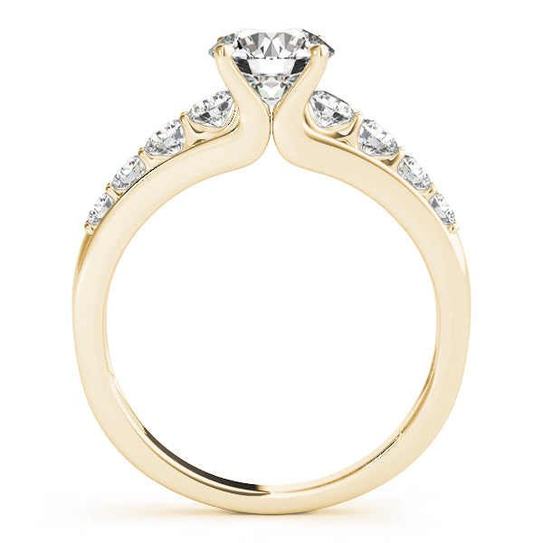 U-Prong Single Row Round Engagement Ring