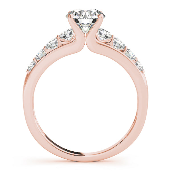U-Prong Single Row Round Engagement Ring