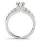 U-Prong Single Row Round Engagement Ring