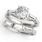 3-Stone Baguette & Round Engagement Ring