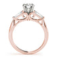 3-Stone Baguette & Round Engagement Ring