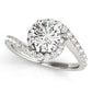 Bypass Prong Set Halo Engagement Ring