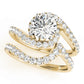 Bypass Prong Set Halo Engagement Ring