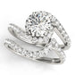 Bypass Prong Set Halo Engagement Ring