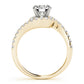 Bypass Prong Set Halo Engagement Ring