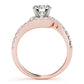 Bypass Prong Set Halo Engagement Ring