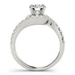 Bypass Prong Set Halo Engagement Ring