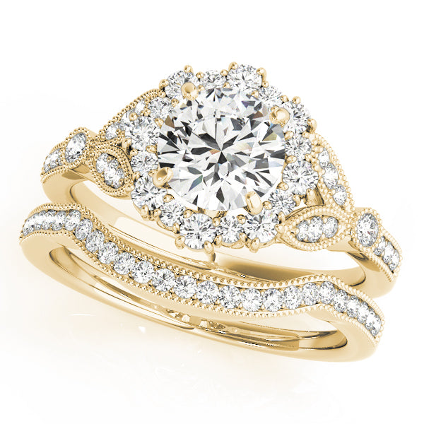 Round Halo Vintage-Inspired Engagement Ring