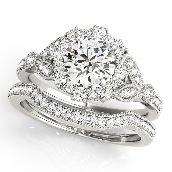 Round Halo Vintage-Inspired Engagement Ring