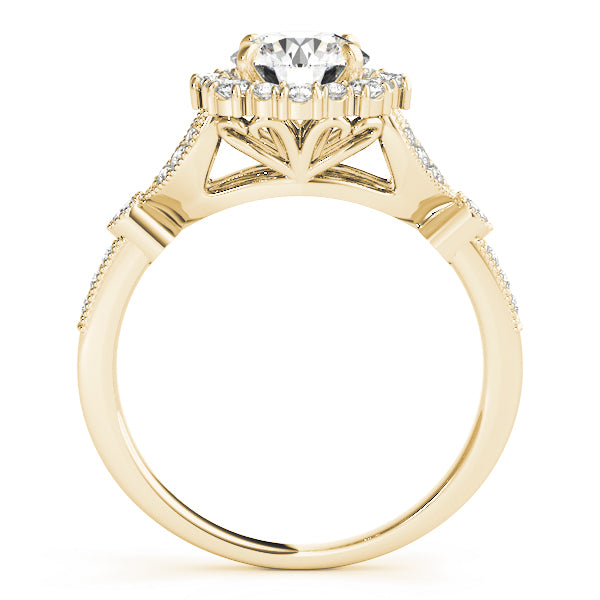 Round Halo Vintage-Inspired Engagement Ring