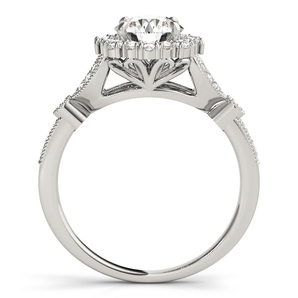 Round Halo Vintage-Inspired Engagement Ring