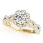 Twisted Shank Halo Engagement Ring