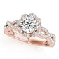 Twisted Shank Halo Engagement Ring