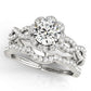 Twisted Shank Halo Engagement Ring
