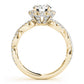 Twisted Shank Halo Engagement Ring